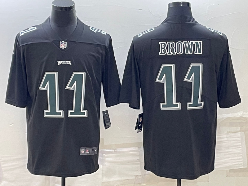 Men's Philadelphia Eagles #11 A.J. Brown Black Green Vapor Untouchable Limited Stitched Jersey Men's Philadelphia Eagles #11 A.J. Brown Black Green Vapor Untouchable Limited Stitched Jersey